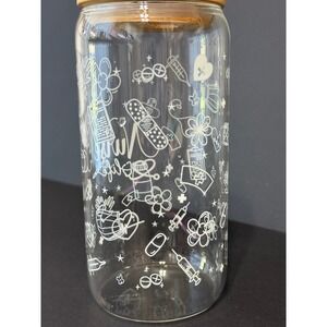 Nurse Life Glass with‎ Bamboo Lid